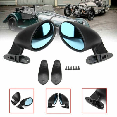 Pair California Classic Style Door Wing Side Mirror Hot Rod Muscle Car Universal - Image 1 of 4