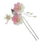  1pc Bead Floral Hair Clips U-shaped Hairpin Retro Hair Stick Hair Chopsticks