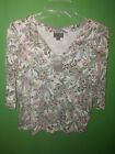 5077) NWT J JILL petite small Wearever Collection floral knit top tee new PS