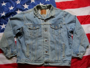 REAL Vintage Fashion 1980's Made in USA LEVIS Denim TRUCKER JACKET light blue XL - Bild 1 von 24