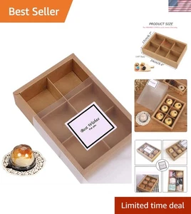 Brown Cupcake Boxes with Display Windows, 12 Pack - Picture 1 of 9