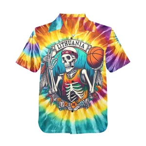 Hawaiian Button Shirt. Grateful Dead Lithuania Basketball - Picture 1 of 4