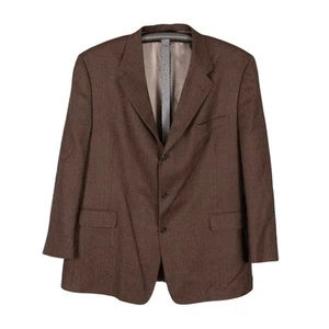 Hart Schaffner Marx Men's Classic Wool Blazer SZ 48R Brown Herringbone Woolmark - Picture 1 of 13