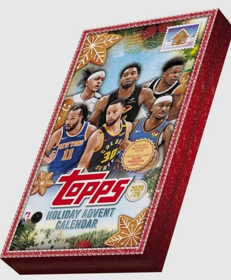 2025/26 Topps Holiday Advent Calendar Box NBA Basketball Calendar Christmas - Image 1 of 1