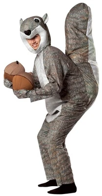 Squirrel Costume Kids Adult Wildlife Animal Fancy Dress Plush Halloween Play - Image 1 of 3