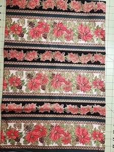 Tela Borde Navidad Vintage Borde 1.5 yardas x 42" WOF 100% Algodón Nuevo de Lote Antiguo - Imagen 1 de 4