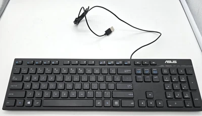 ASUS Wired Keyboard AW211 USB Slim Full Size Black Windows PC Numeric Keypad - Image 1 of 4