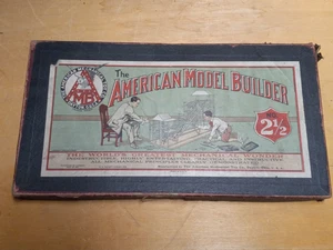 THE AMERICAN MODEL BUILDER CONSTRUCTION PLAY SET 2 1/2 BOXED 1913 Incomplete - Picture 1 of 5
