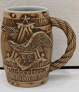 Vintage 1976 Budweiser Anheuser-Busch "A & Eagle" Barrel Stein - Picture 1 of 7
