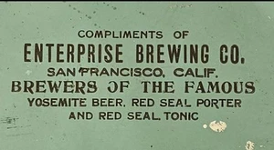 Enterprise Brewing Co. San Francisco Poinsettia Art Plate Platter Tray - Picture 1 of 3