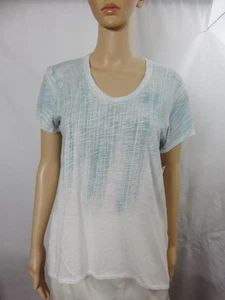 T-shirt Wilt Boyfriend verde/bianco ombretto manica corta orlo alto basso taglia XS nuova con etichette - Foto 1 di 6