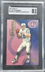 Fleer Ex Essential Credentials Now 2001 #17 Peyton Manning Parallel #/299 SGC 8 - Imagen 1 de 2