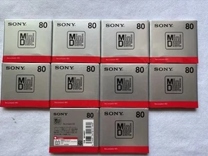 SONY MDW80T MD Minidisco en Blanco 80 Minutos Grabable Lote de 10 Discos Set - Imagen 1 de 2