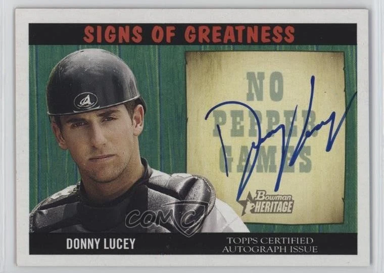 2005 Bowman Heritage Signs of Greatness Donny Lucy Donald Lucy #SG-DL Auto - Image 1 of 2
