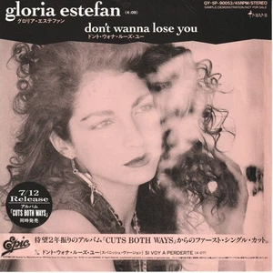 Gloria Estefan Don't Wanna Lose You 7" vinyl Japan Epic 1989 Promo in pic insert - Picture 1 of 2