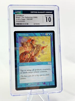TURNABOUT – Urza's Saga – Graded CGC 10 MTG Magic the Gathering Card 1998 - Image 1 of 4