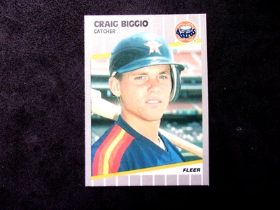 ROOKIE 1989 FLEER #353 CRAIG BIGGIO IN NRMT-MINT CONDITION..ASTROS..HOFAMER - Image 1 of 2