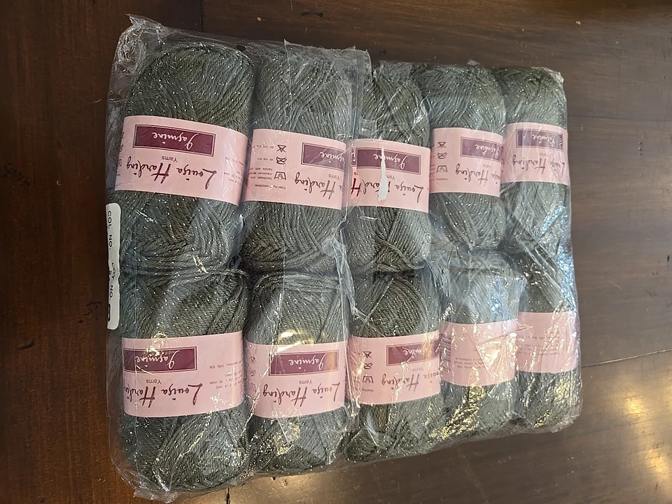 10 Louisa Harding Jasmine Cotton Blend Cypress Green Color#11 Each Ball 107yards - Image 1 of 4