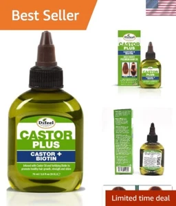 Biotin-Infused Castor Hair Oil - 2.5 oz Mega-Growth Solution for Stronger Hair - Picture 1 of 8