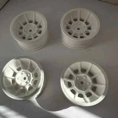 General Lee 1:10 Scale RC Car Wheels Rims White 12mm Hex Kyosho Fazer Vector LCG - Image 1 of 4