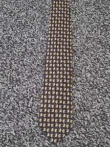 Ermenegildo Zegna Disegno Esclusivo Tie Geometric Black Silk Necktie 58/3.5 - Picture 1 of 5