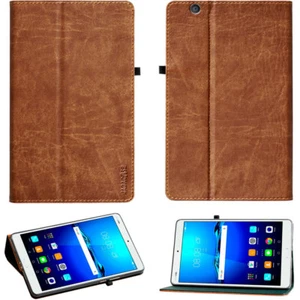 Premium Leder Cover für  Huawei MediaPad T3 10,1"  Tablet Schutzhülle Case braun - Bild 1 von 12