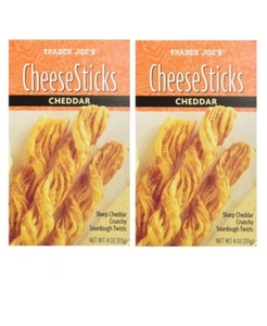 2 Packs Trader Joe's Cheese Sticks Cheddar Sharp Cheddar Crunchy 4 OZ Each Pack - Picture 1 of 6