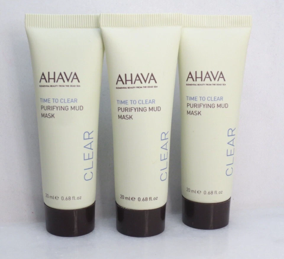 AHAVA TIME TO CLEAR PURIFYING MUD MASK 0.68 OZ NWOB LOT OF 3 - Image 1 of 3