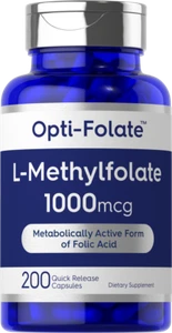 L Methylfolate 1000mcg | 200 Capsules | Value Size | by Opti-Folate - Picture 1 of 7