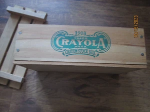 Wooden Crayola 1903 Crayon Stock Box Replica Wooden Crate - Picture 1 of 6