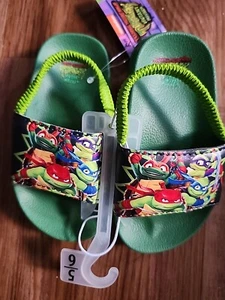 Nickelodeon Teenage Mutant Ninja Turtles Sandals/sludes NWT Toddler/CH 5/6 - Picture 1 of 3