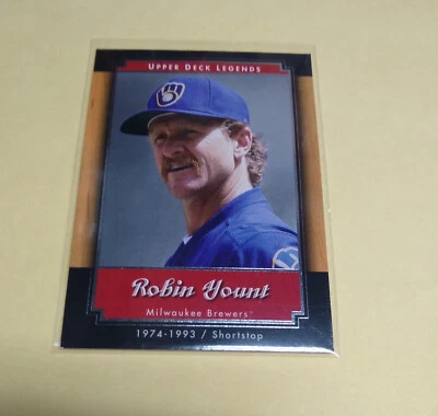 2001 Upper Deck Legends #52 Robin Yount Milwaukee Brewers Salón de la fama Foto 1 de 2