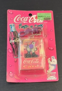 Coca-Cola Miniature Deck of Cards on Keychain Clip On 1999 Polar Bear Sealed - Picture 1 of 2