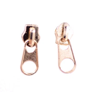 Gold coloured zip earrings. Unusual and cute - Picture 1 of 4