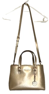 Original Designer Tasche Michael Kors gold Saffiano Leder Jet Set Travel NP 279€ - Bild 1 von 19