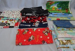 18 pcs Craft Remanent Kids Doll Clothes Novelty Fabric lot 2 Lbs 4 oz - Picture 1 of 6