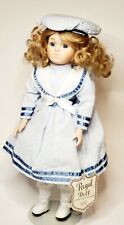 Regal Doll Collection Ginger 16" Hand Painted Porcelain Bisque Doll 1988 W/Stand