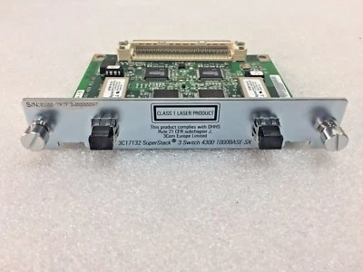 3c17132 3Com SS3 Interruptor 4300 1000B-SX Doble Puerto Módulo - 90 Días Rtb - Imagen 1 de 4