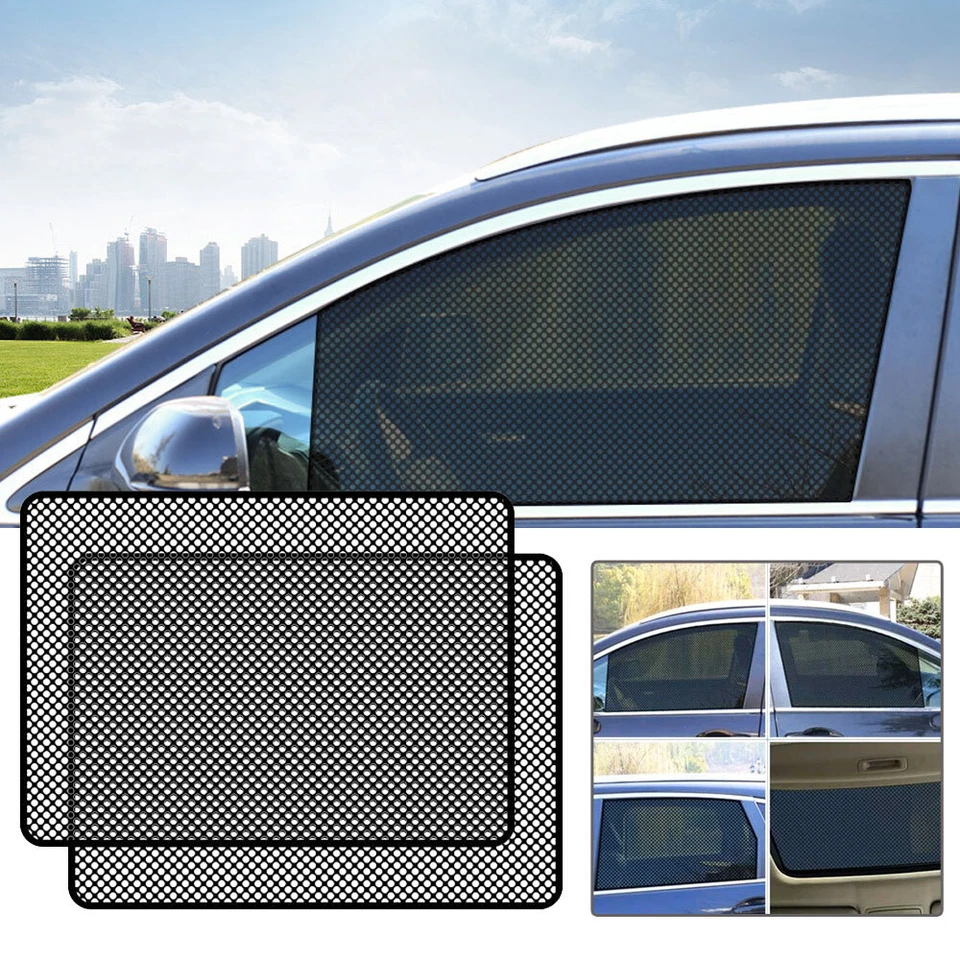2x Car Side Window Sun Shades Stickers UV Protection Sunscreen Cover Accessories - Image 1 of 4