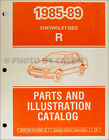 1988-1989 Spectrum Master Parts Book Chevy Geo Illustrated Chevrolet Part Number