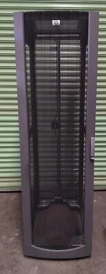 HP 10642 42U Server Rack Cabinet Enclosure With Front & Back Doors 245169-001 - Image 1 of 4
