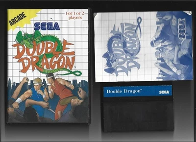 Sega Master System DOUBLE DRAGON (Blue Label) w/Cartridge, Instructions & Box - Image 1 of 4