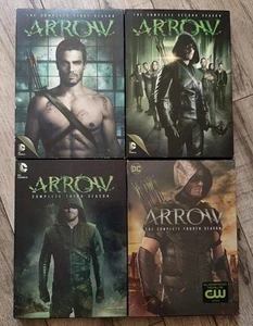 โญ๐น Arrow Seasons 1-4 DVD DC Comics WB TV Series 1 2 3 & 4 super hero ๐นโญ - Picture 1 of 2