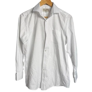Van Dyck Platinum White Button Up Dress Shirt Boys Sz 18 Long Sleeve Easy Care - Picture 1 of 5