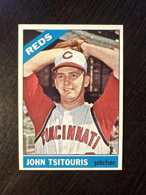 1966 TOPPS #12 JOHN TSITOURIS CINCINNATI REDS NM *Hot Corner Vintage* C - Image 1 of 2