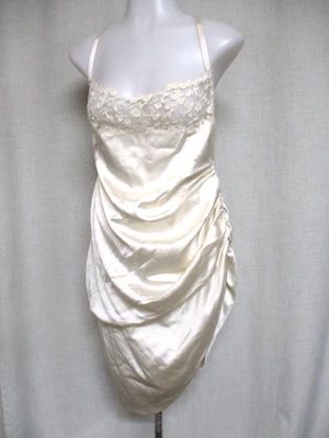 JACQUEMUS Le CHOUCHOU  Off White Lace Trim  Dress FR 38 Damaged Zipper - Image 1 of 4