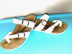 Sandalias Birkenstock Niños MAYARI Birko-Flor Corcho Blanco Puntera Correa EUR 31 EUC - Imagen 1 de 11
