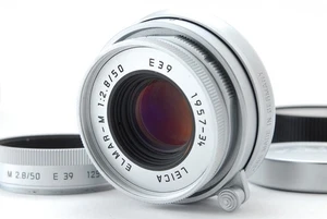 RARE! [Near MINT] Leica Elmer M 50mm f/2.8 Silver for Leica M6J From JAPAN A-260 - Picture 1 of 24