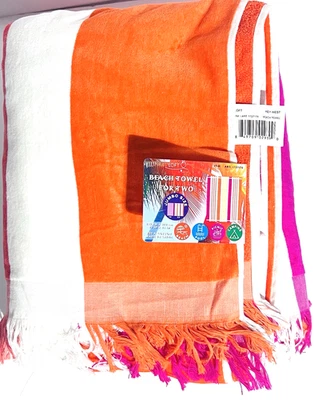 Toalla de playa LOFT para dos - 84"x 72" tamaño Jumbo con mango - color Key West Foto 1 de 2