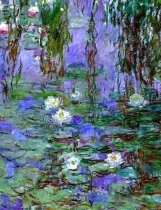 Claude Monet Waterlilies Giclee Print on Canvas 8x10 Impressionist Wall Art Deco - Picture 1 of 2